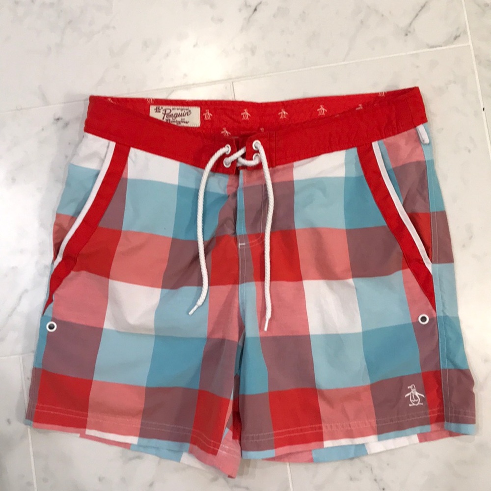 Penguin Swim Trunks